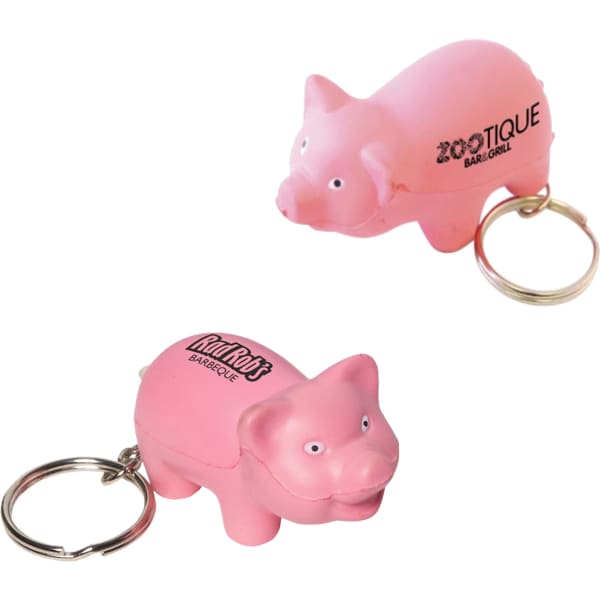Keyring with Mini Pig Stress Item
