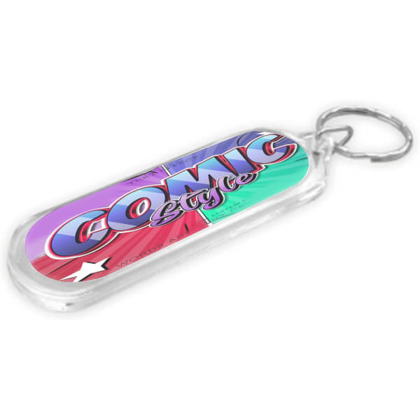 Oblong Acrylic Keyring