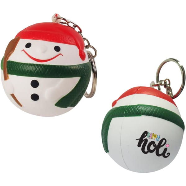 Keyring with Snowman Stress Item