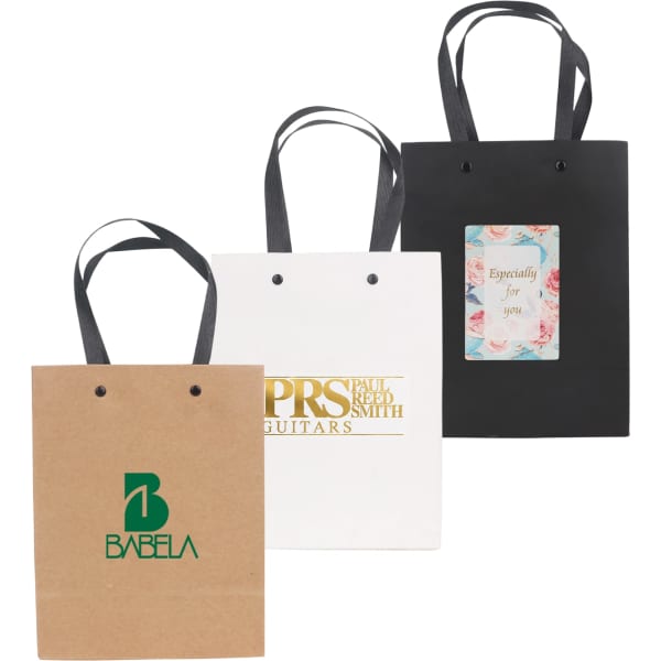 Small Vertical Paper Bag with Knitted Handle(170 x 220 x 100mm)
