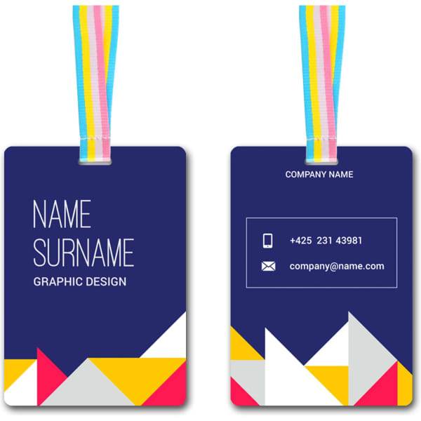 Medium Unique Printed Name Tag (80 x 120 mm)