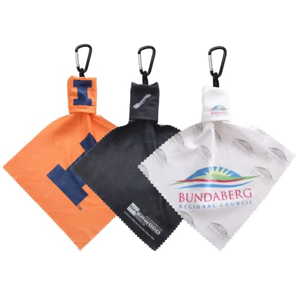 Microfibre Lens Cloth with Carabiner