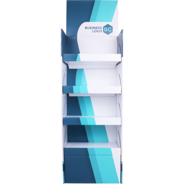 Quick Assembly Premium Cardboard Floor Display with Base