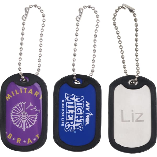 Dog Tag with Rubber Silencer