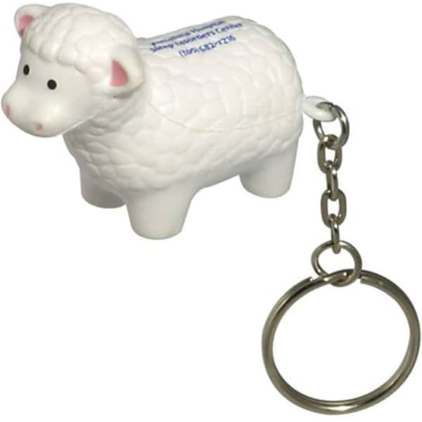 Keyring with Sheep Stress Reliever