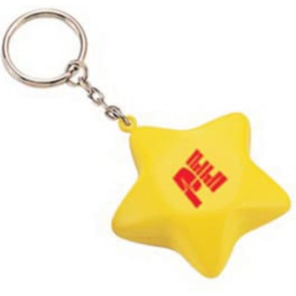 Keyring with Star Stress Reliever