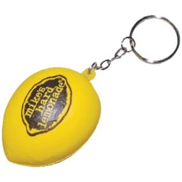 Keyring with Lemon Stress Reliever