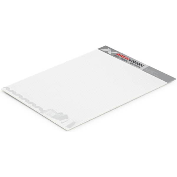 A3 sketching pad featuring 25 leaves, with a grid pattern and a light grey design at the bottom. Includes branding.