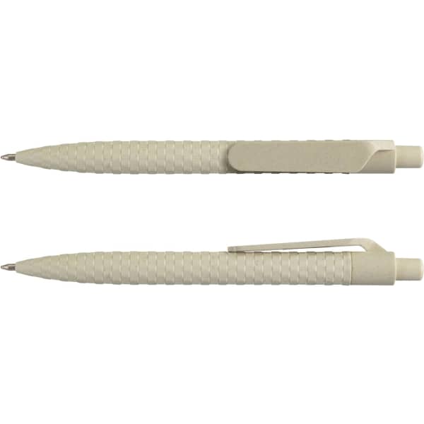 A set of two beige Bambusa Pens featuring a textured grip and clip design. Each has a smooth, rounded tip.