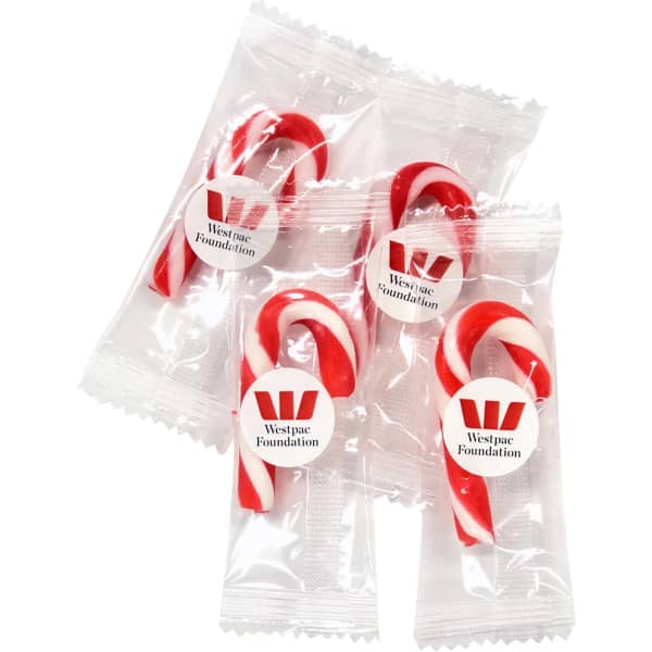 Christmas Mni Red & White Candy Canes Branded
