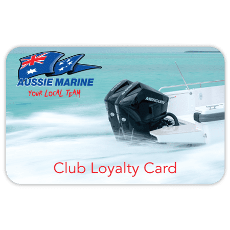 A loyalty card featuring a marine theme, with black and white colours and a logo on the top left.
