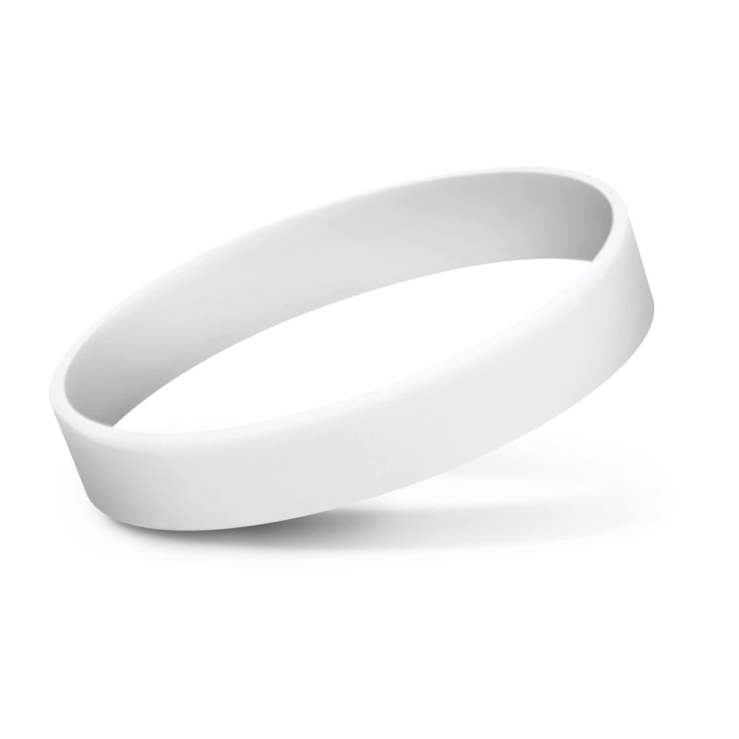 Silicone Wrist Band - Indent - 104485 Image White
