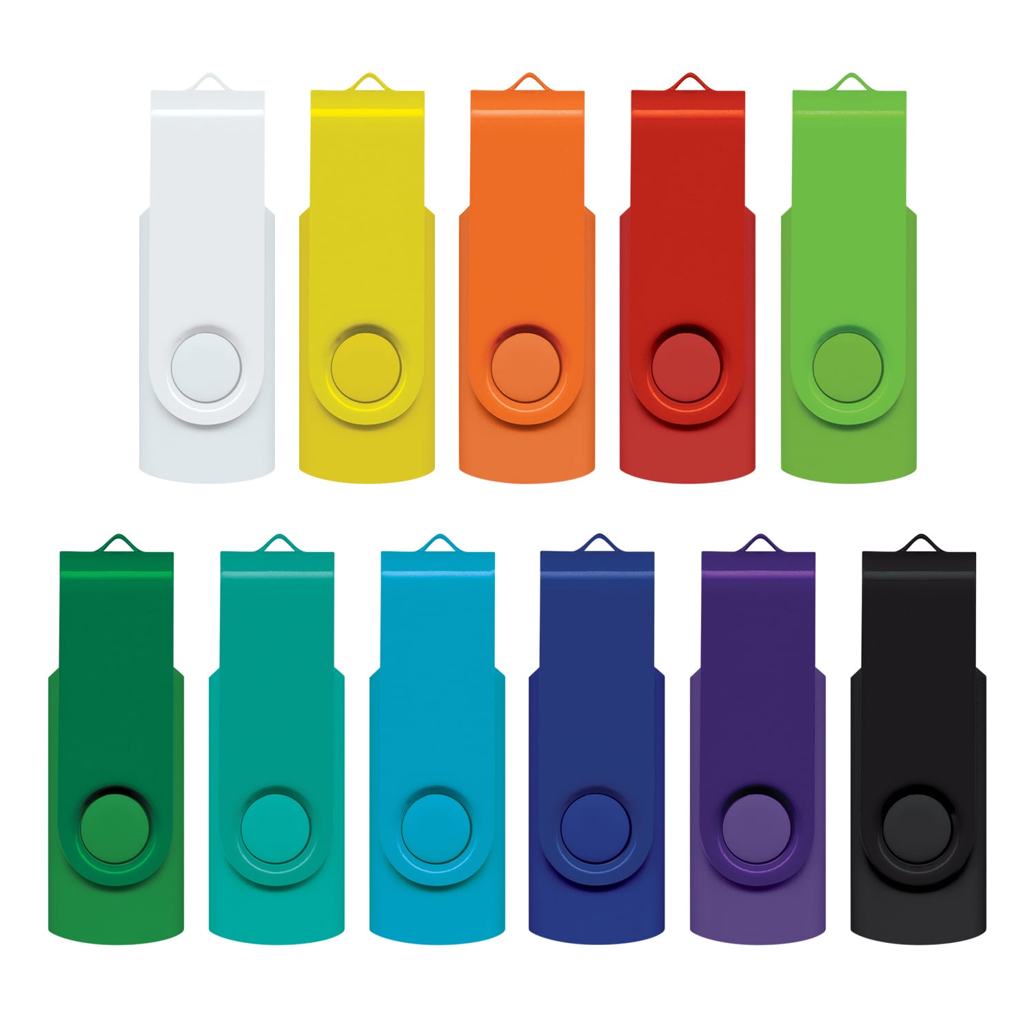 Helix 4GB USB Flash Drive - Customizable Soft-Touch Case with Aluminium Swivel