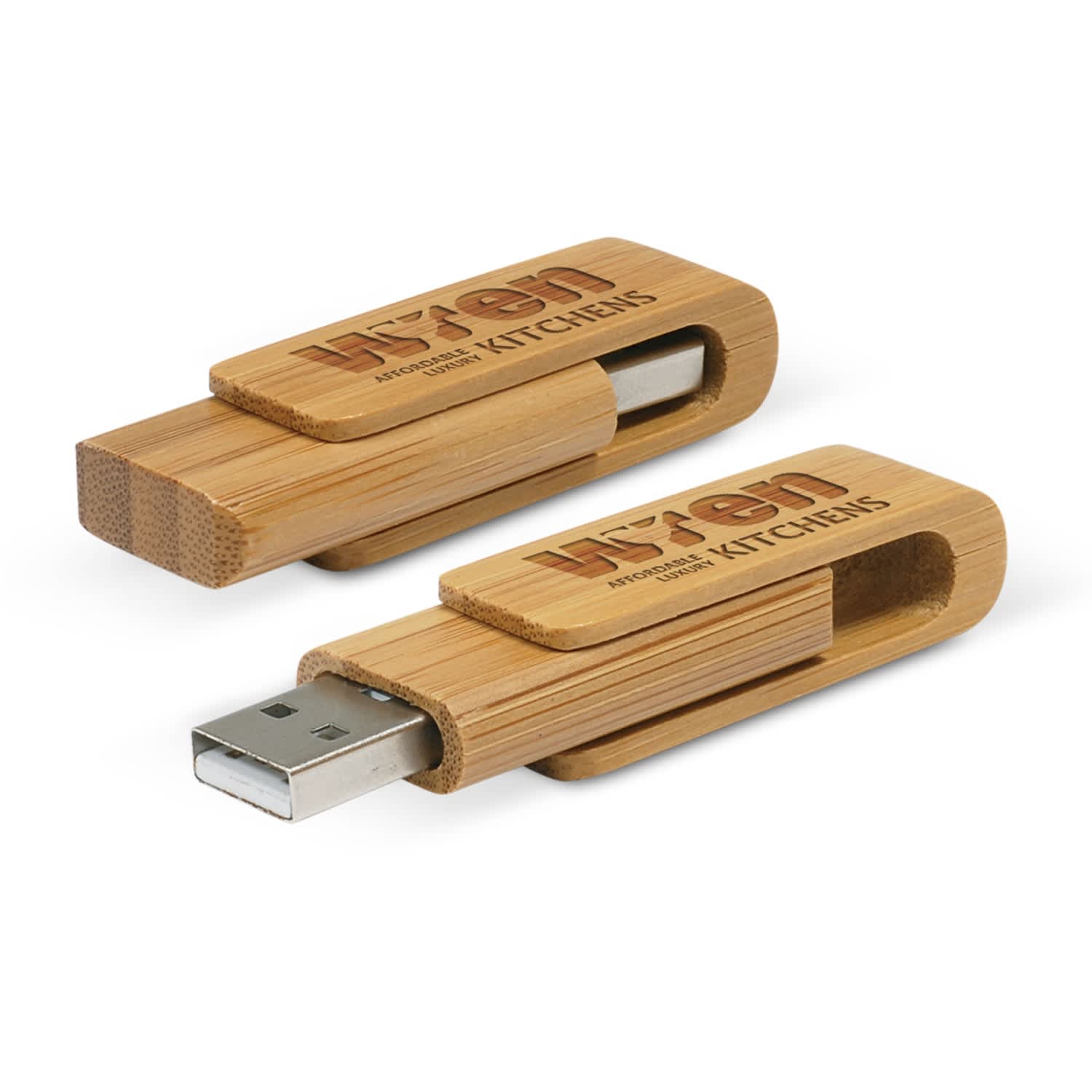 Bamboo 4GB USB Flash Drive | USB Drives No Minimum | Custom USB Design