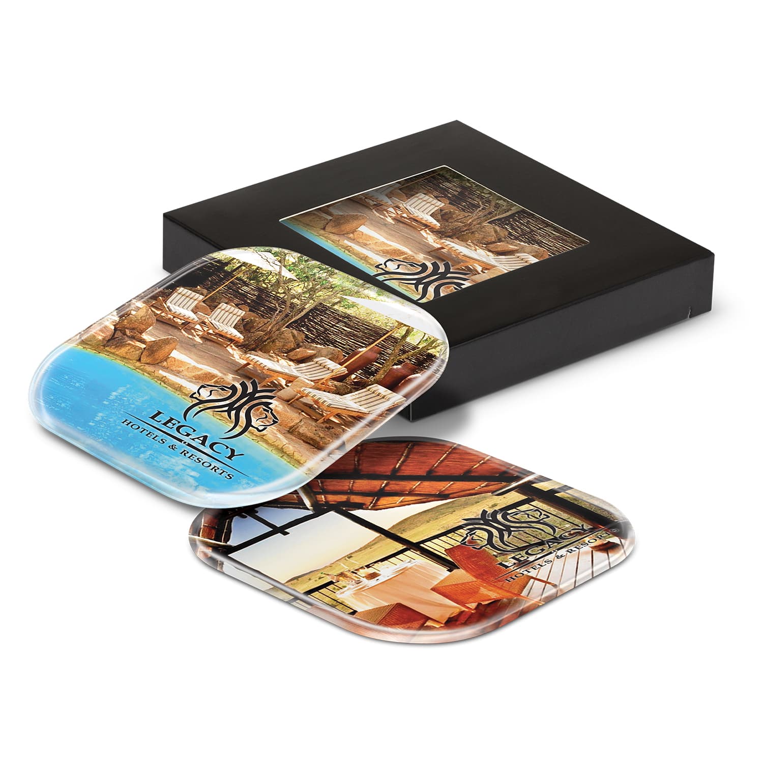 Clarion Coaster Set | Custom Coasters NZ | Custom Printed Coasters NZ