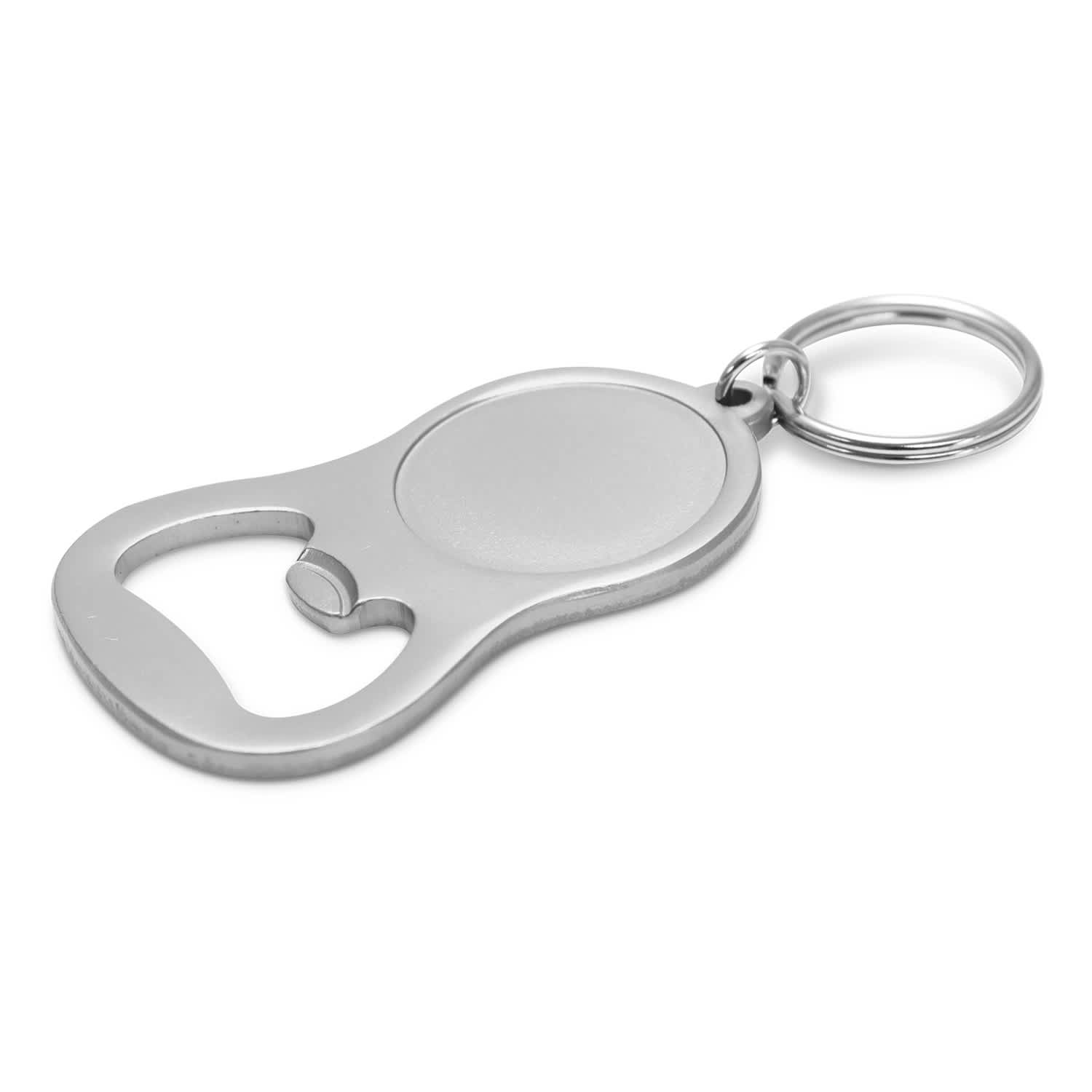Chevron Bottle Opener Key Ring - 107106 Image Matt Silver