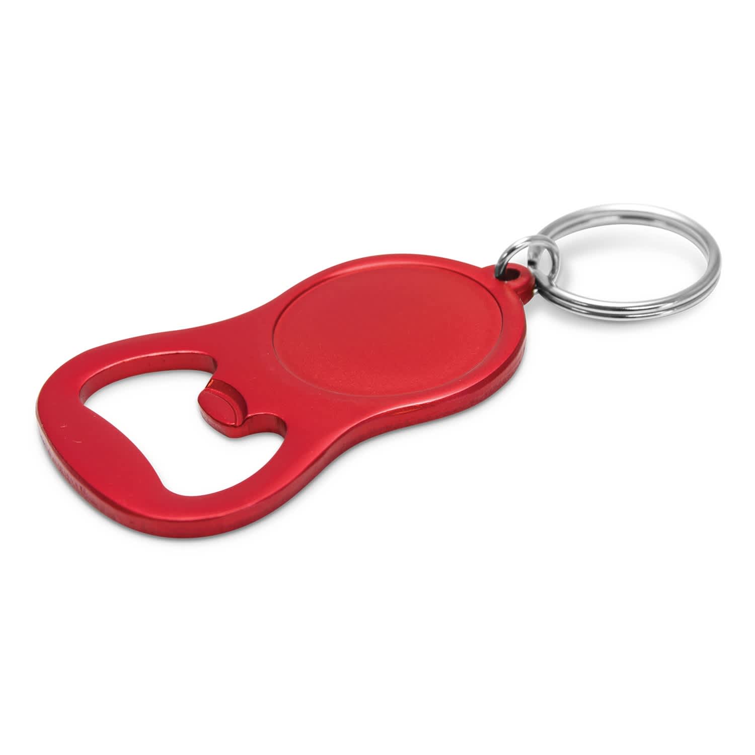 Chevron Bottle Opener Key Ring - 107106 Image Matt Red