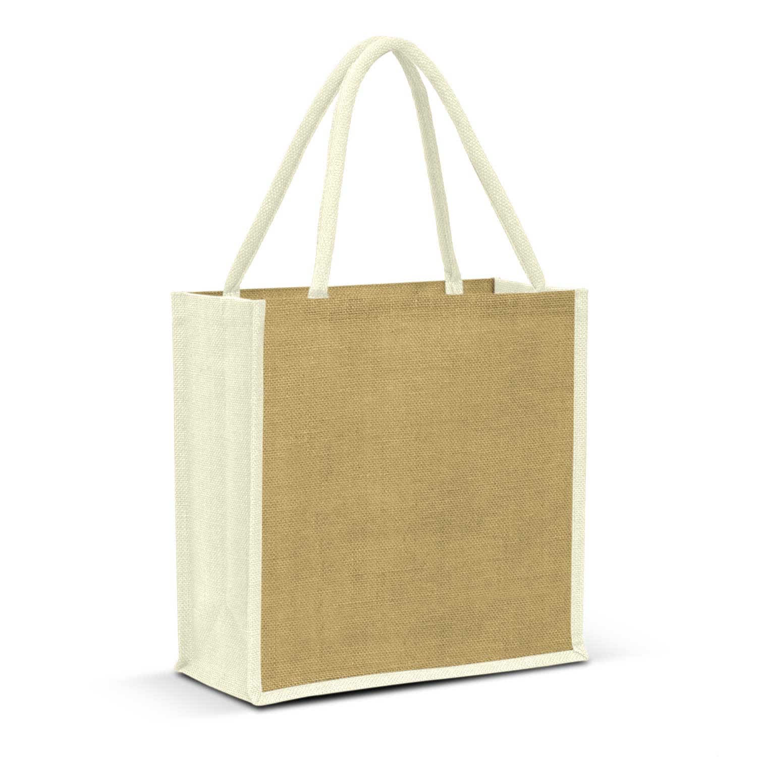 Monza Jute Tote Bag - 108037 Image White