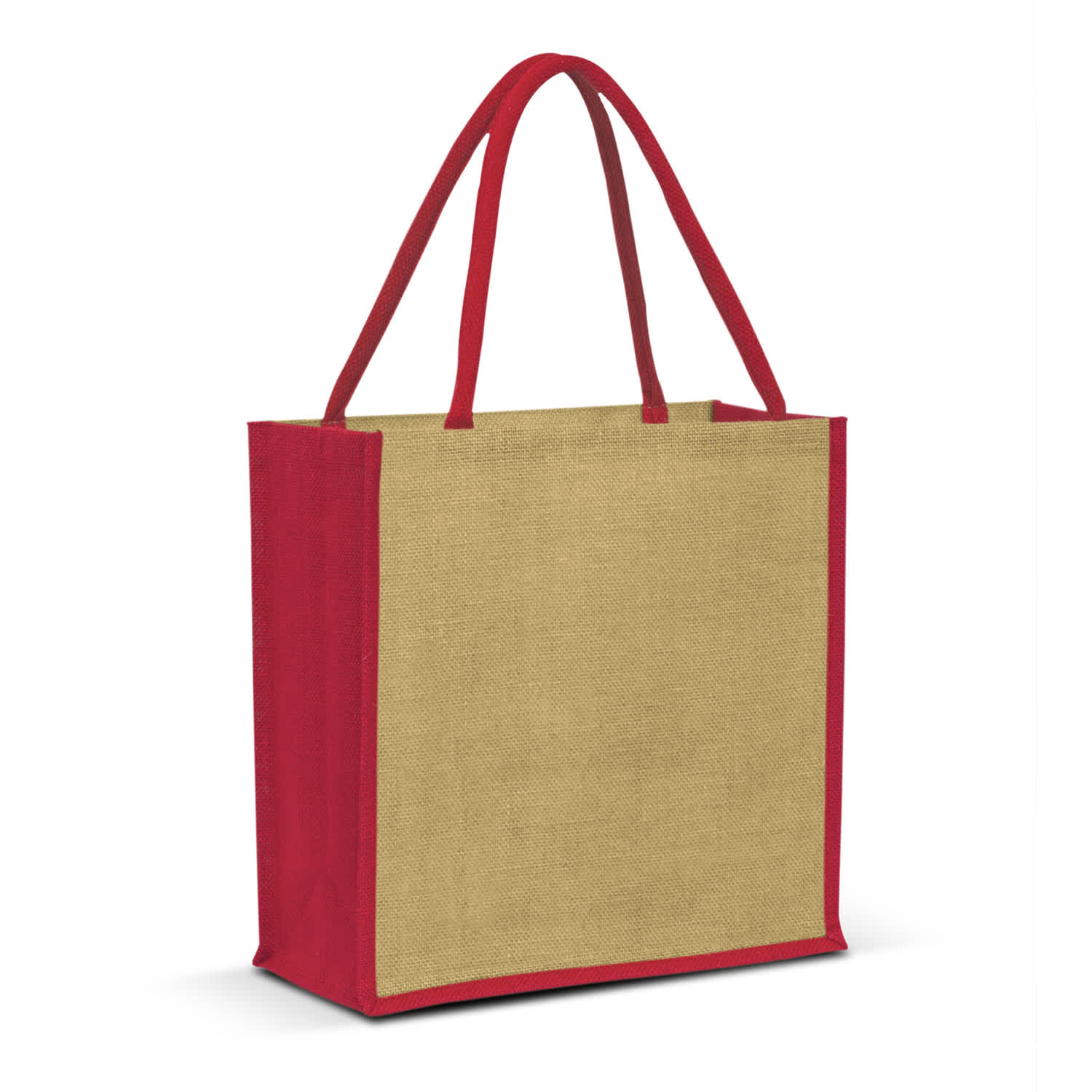 Monza Jute Tote Bag - 108037 Image Red