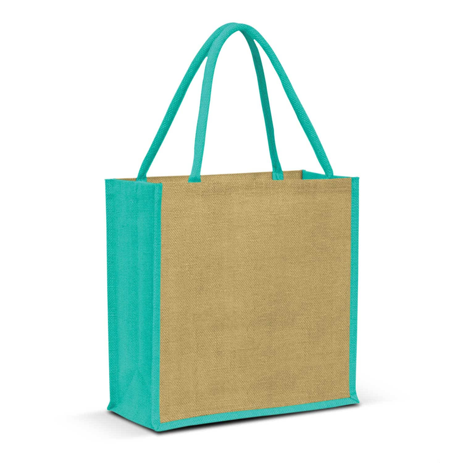 Monza Jute Tote Bag - 108037 Image Teal