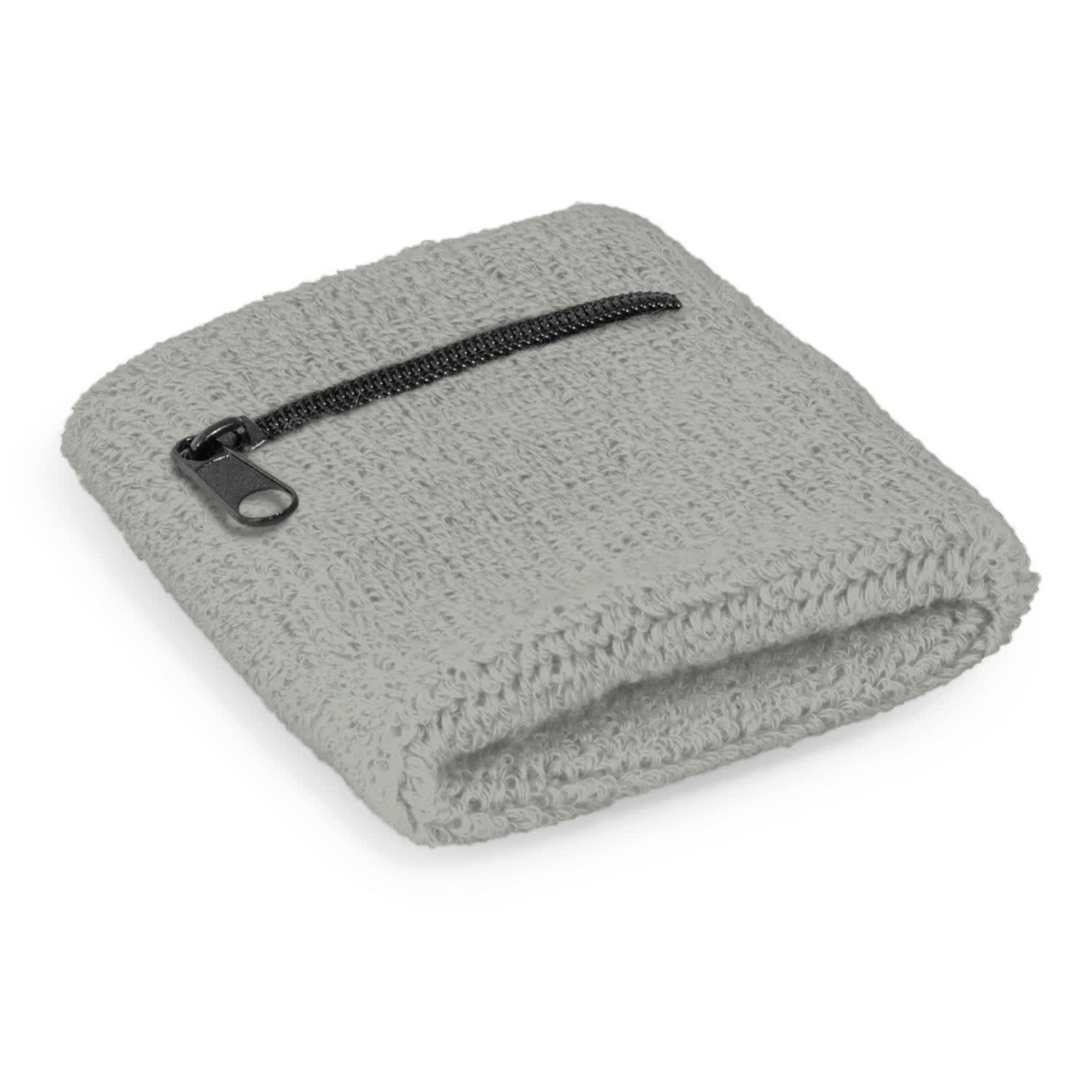Wrist Sweat Band with Pocket - 110511 Image Grey