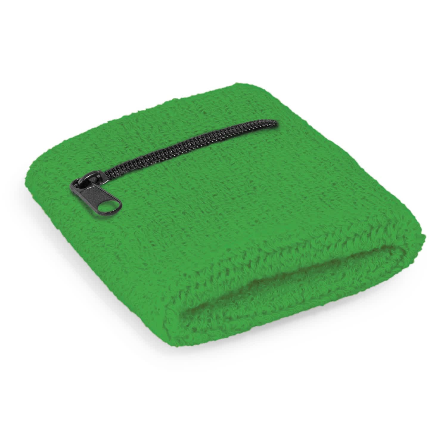 Wrist Sweat Band with Pocket - 110511 Image Dark Green