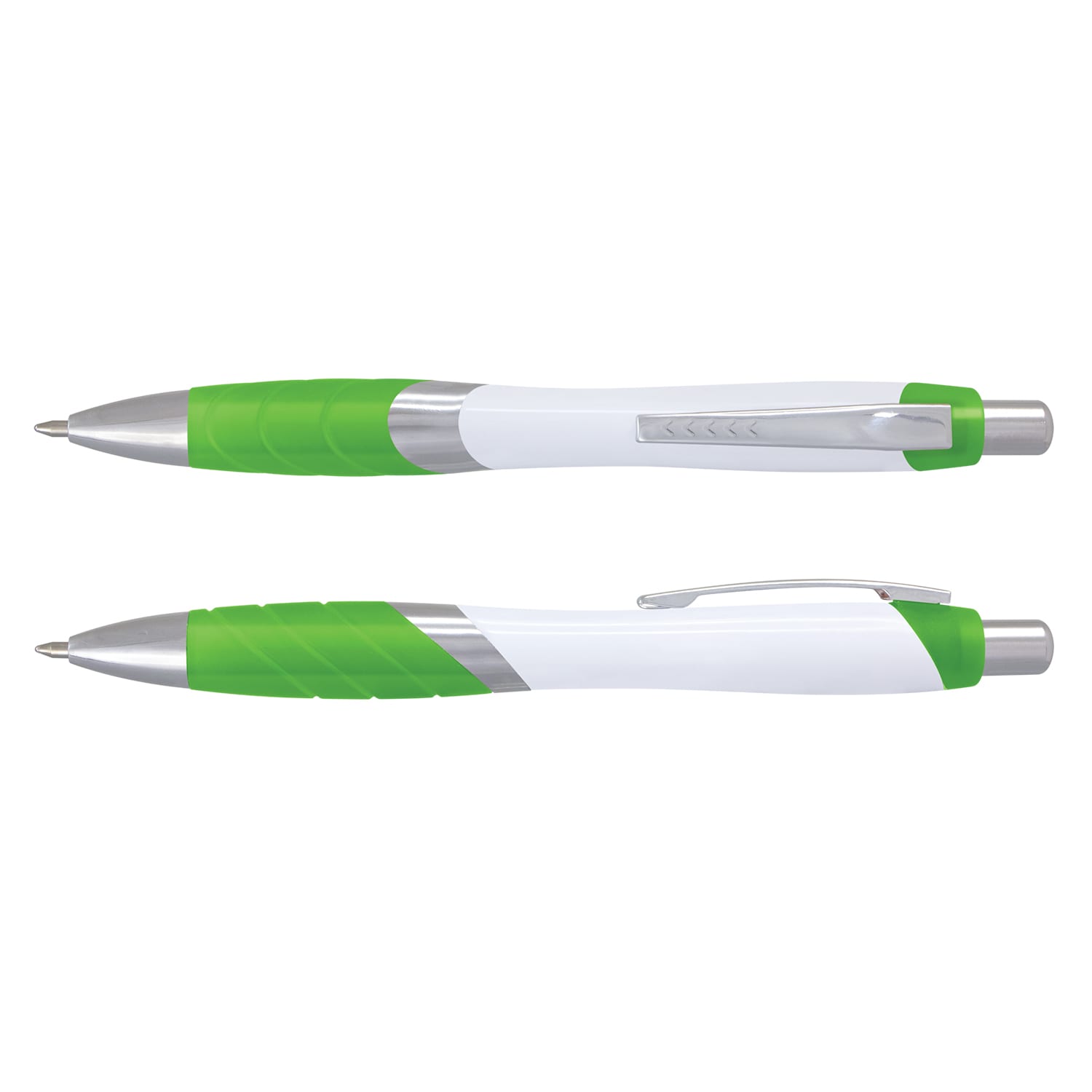 Borg Pen - White Barrel - 110811 Image Bright Green