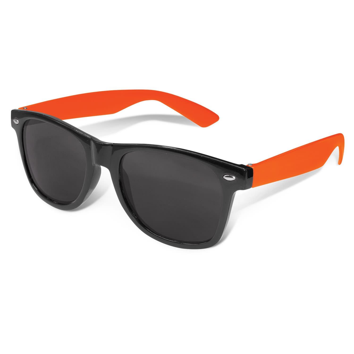 Malibu Premium Sunglasses - Black Frame - 112025 Image Orange