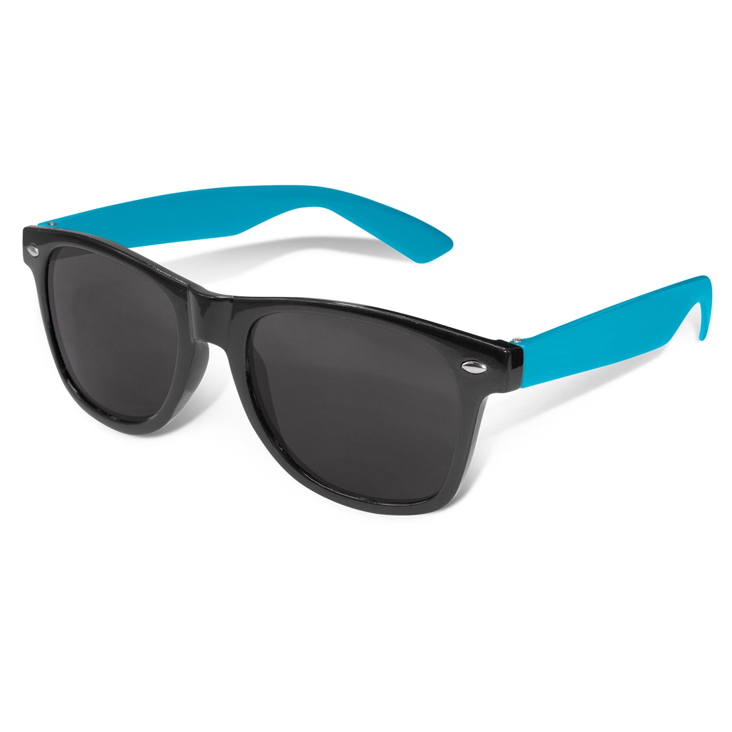 Malibu Premium Sunglasses - Black Frame - 112025 Image Light Blue