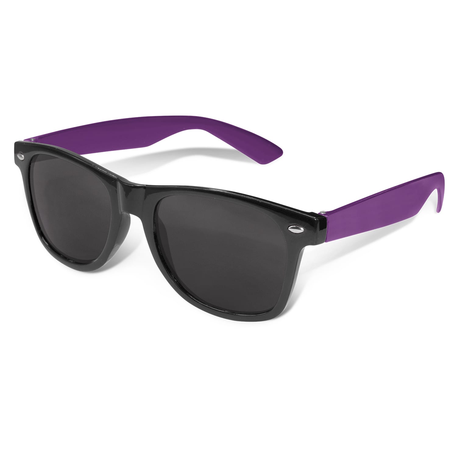 Malibu Premium Sunglasses - Black Frame - 112025 Image Purple