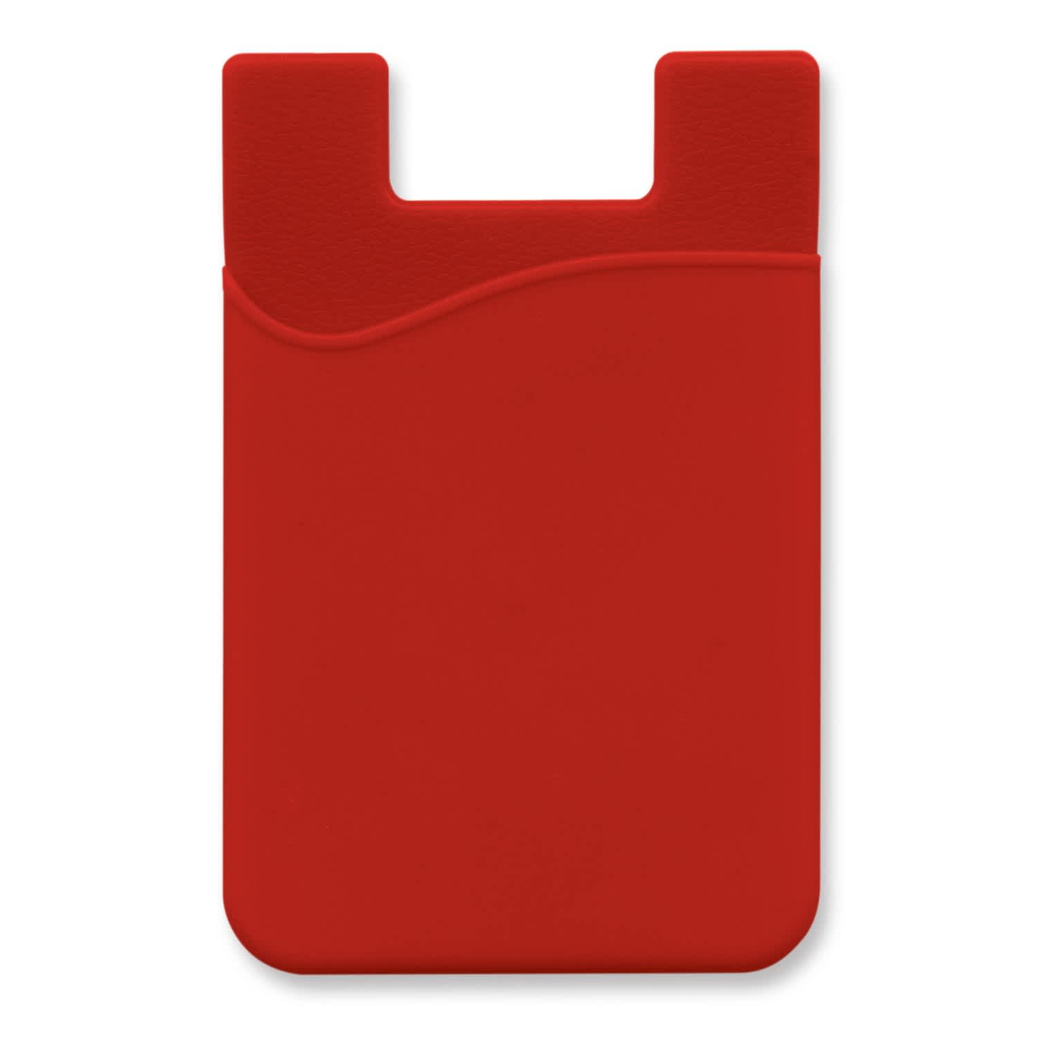 Silicone Phone Wallet - Indent - 112928 Image Red