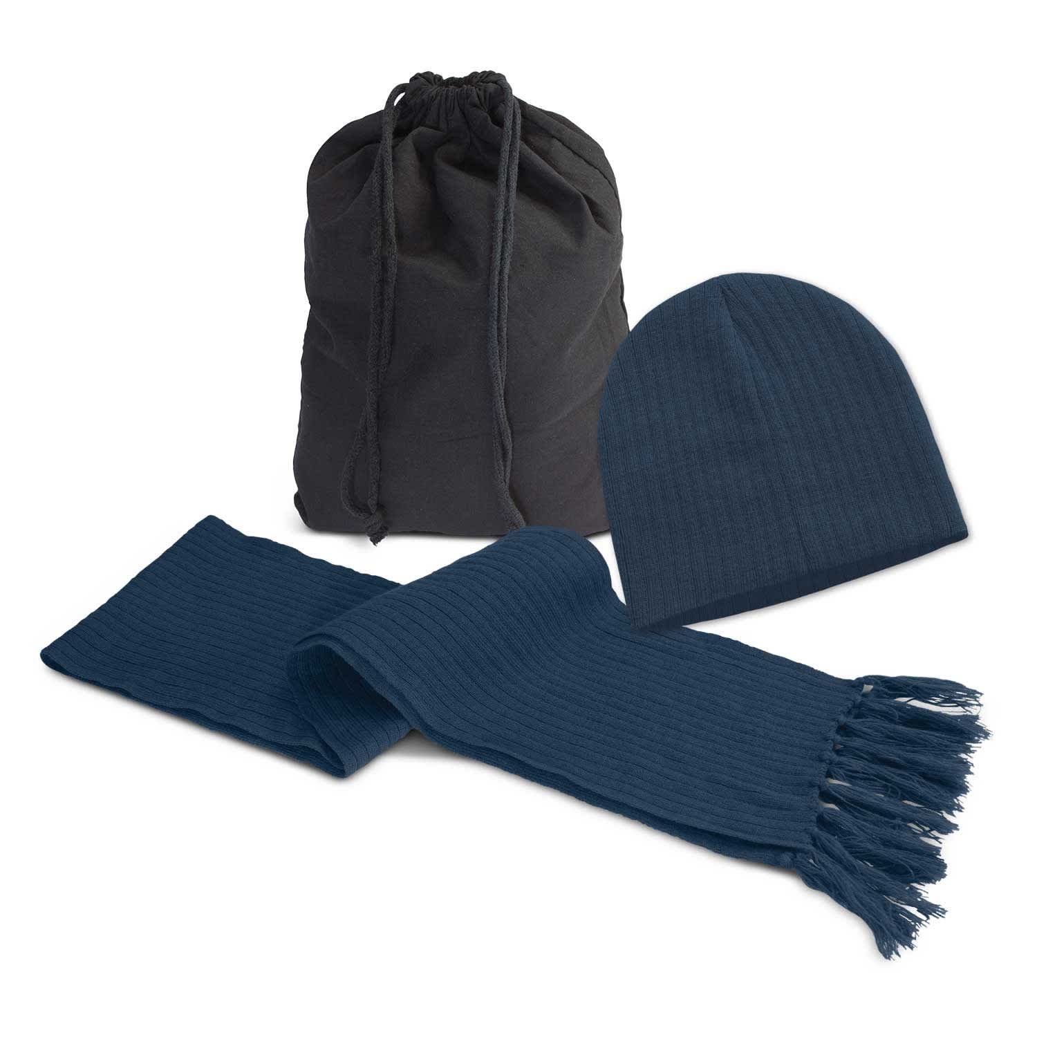 Nebraska Scarf and Beanie Set - 113842 Image Navy