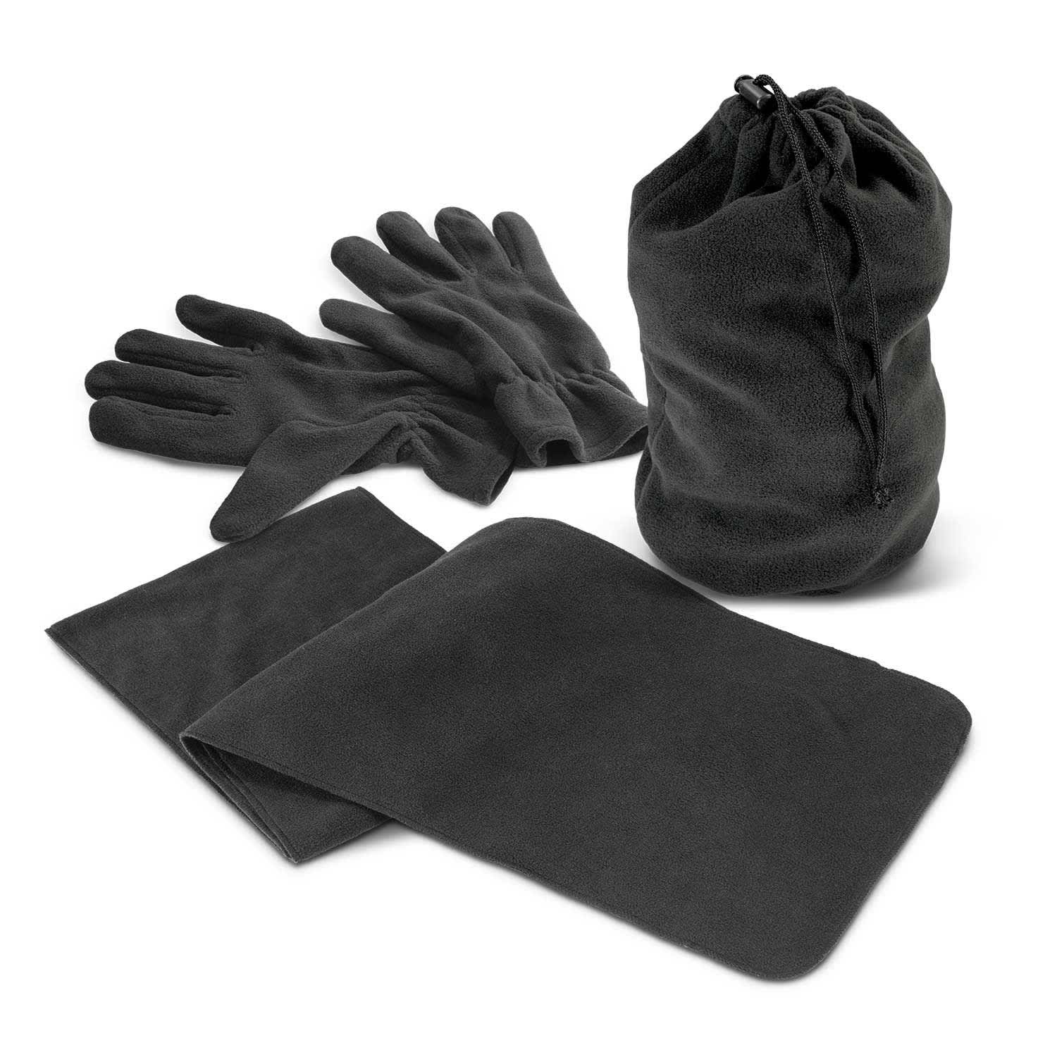 Seattle Scarf and Gloves Set - 113845 Image Black
