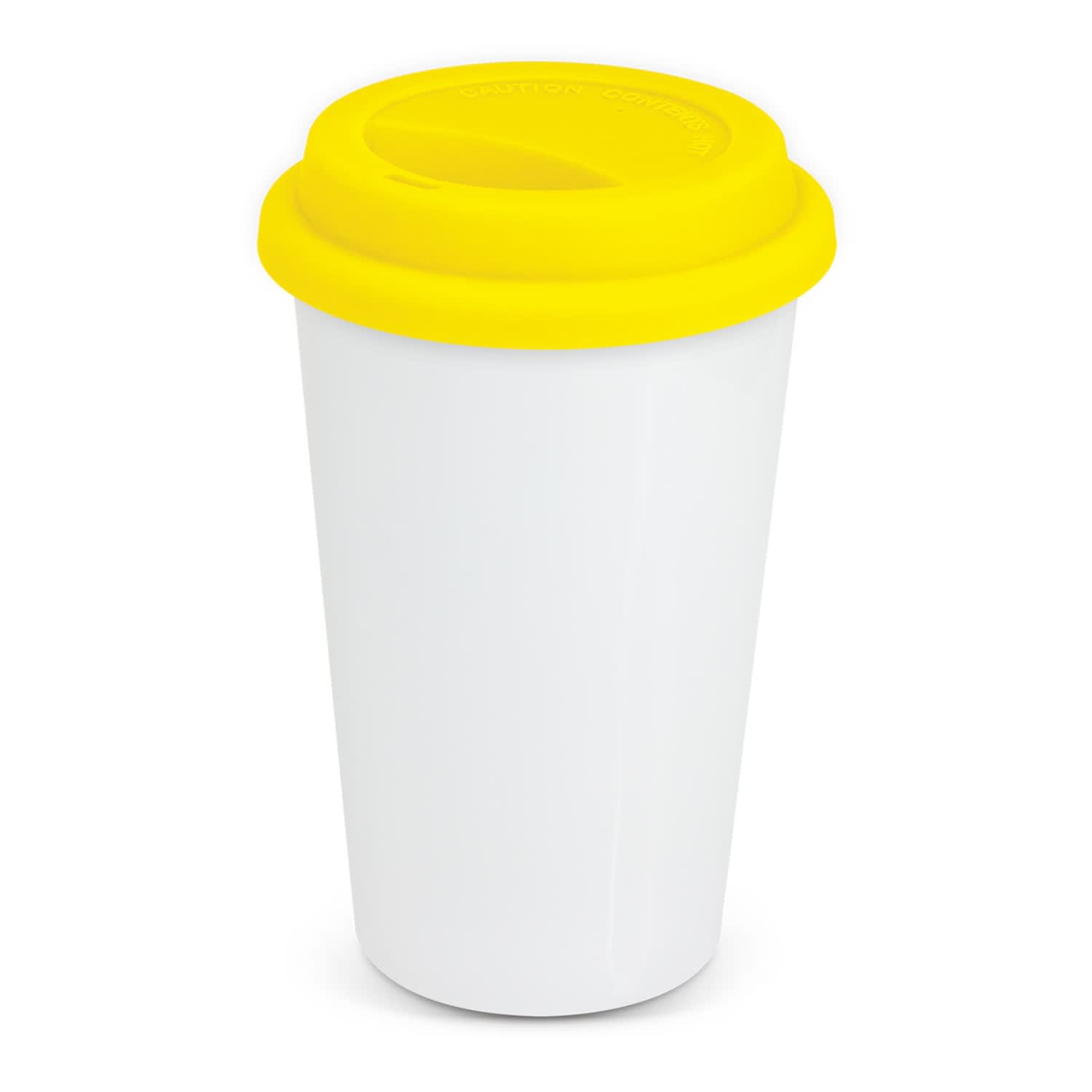 Aztec Double Wall Coffee Cup - Full Colour - 115061 Image Yellow