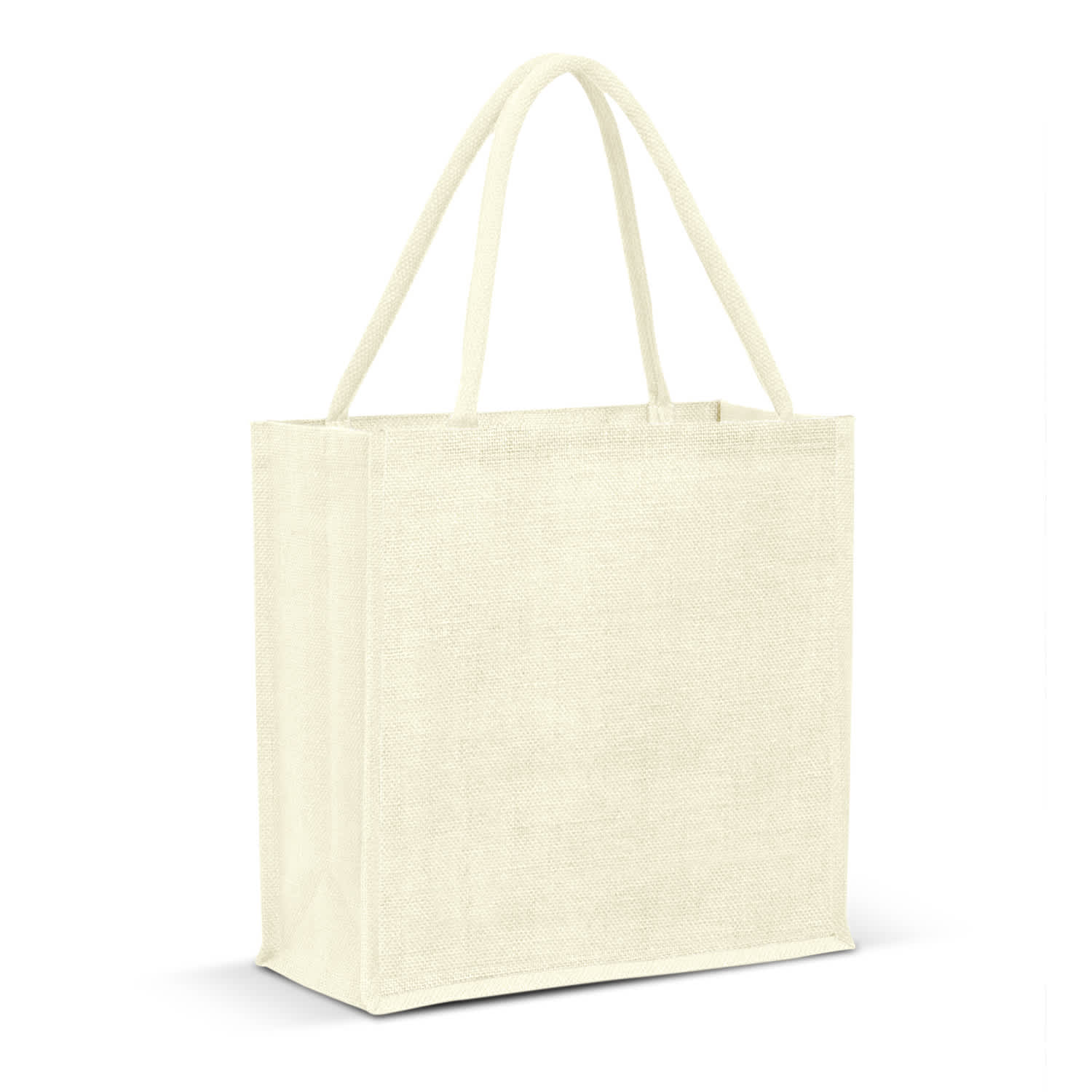 Monza Jute Tote Bag - Colour Match - 115324 Image White