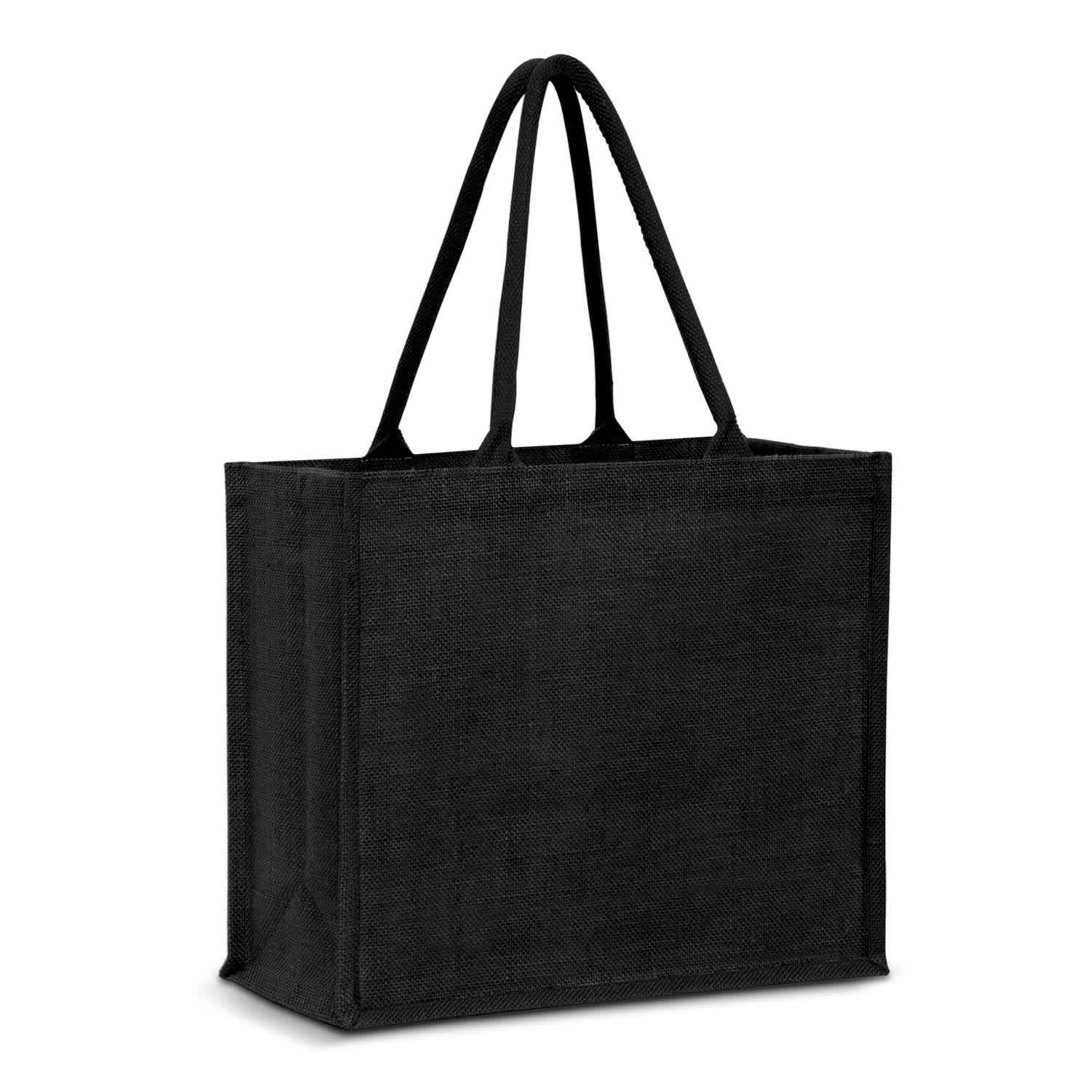 Modena Jute Tote Bag - Colour Match - 115327 Image Black