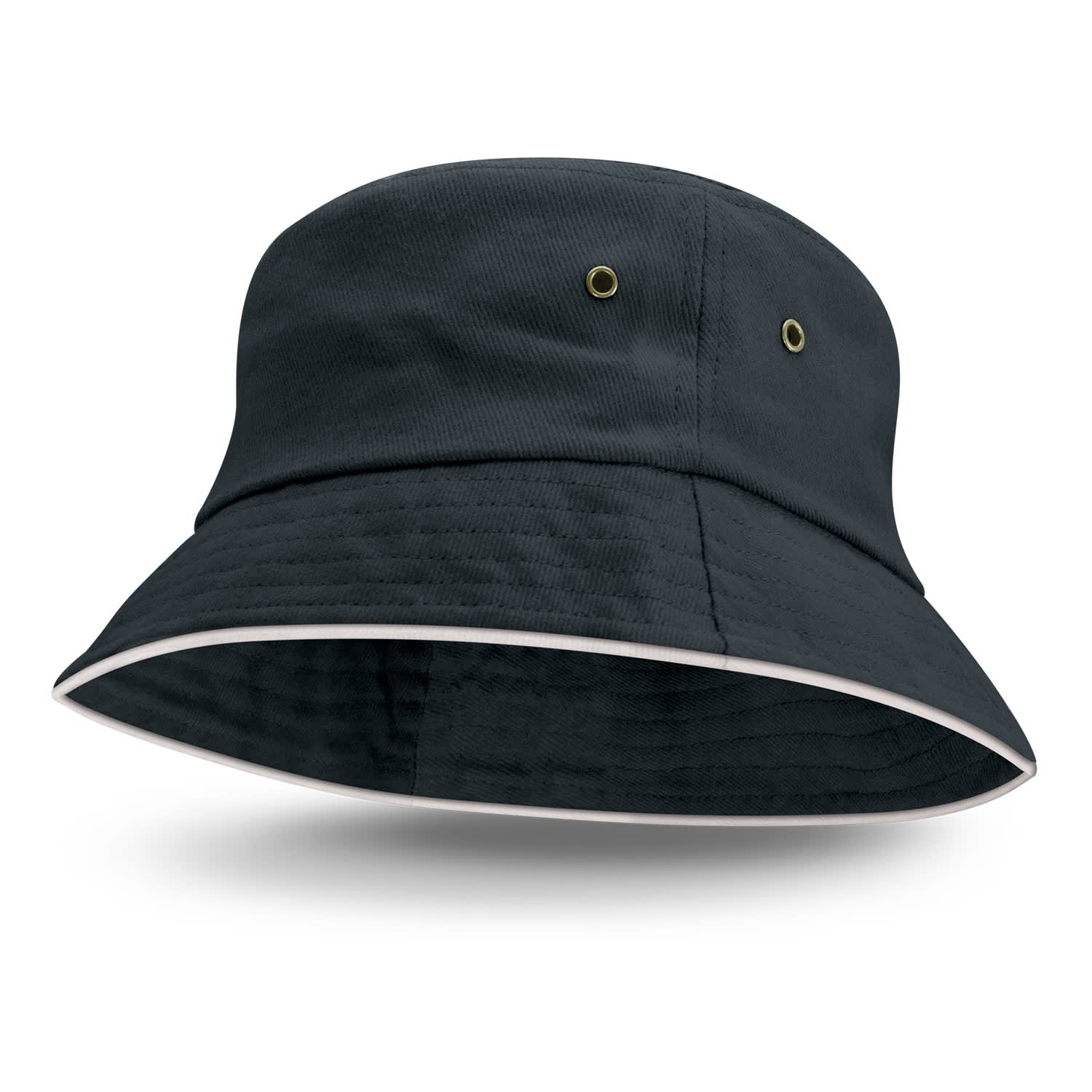 Bondi Bucket Hat - White Sandwich Trim - 115740 Image Navy