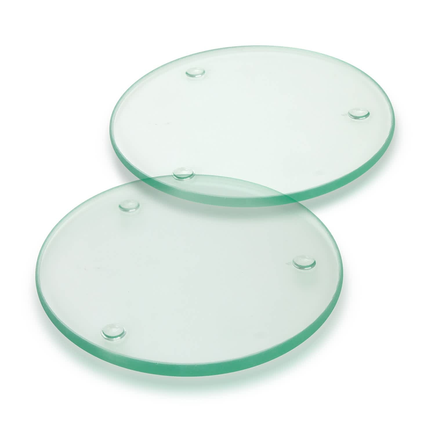 Venice Glass Coaster Set of 2 - Round - 116396 Image Clear