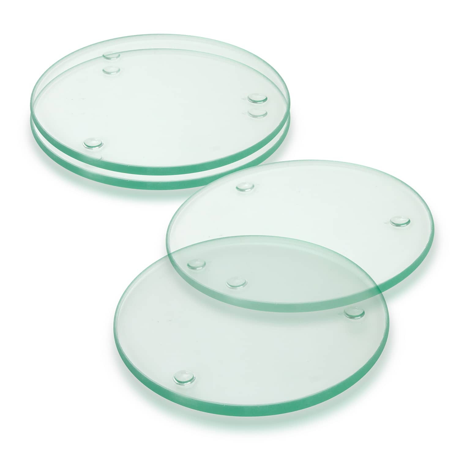 Venice Glass Coaster Set of 4 - Round - 116397 Image Clear