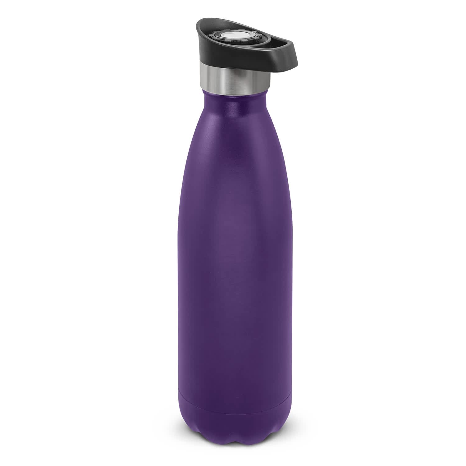 Mirage Powder Coated Vacuum Bottle - Push Button Lid - 116525 Image Purple