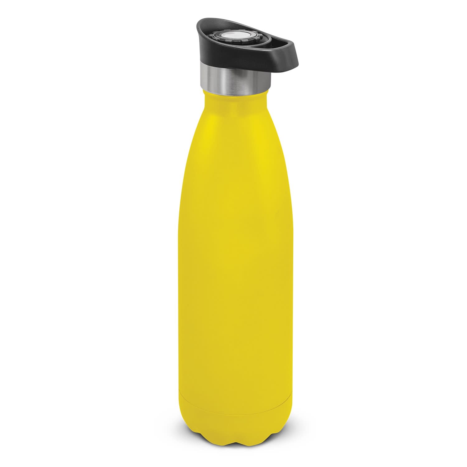 Mirage Powder Coated Vacuum Bottle - Push Button Lid - 116525 Image Yellow