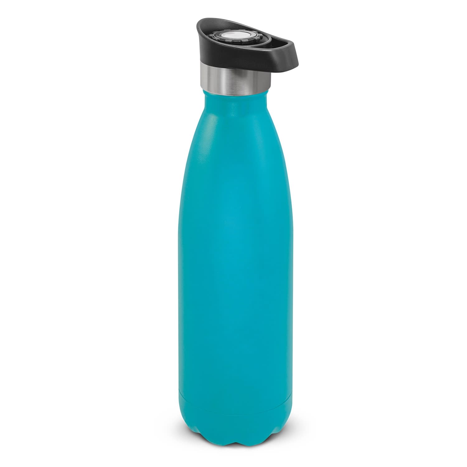 Mirage Powder Coated Vacuum Bottle - Push Button Lid - 116525 Image Light Blue