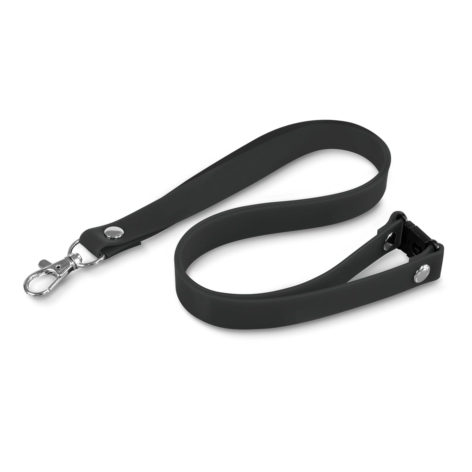 Silicone Lanyard - 117053 Image Black