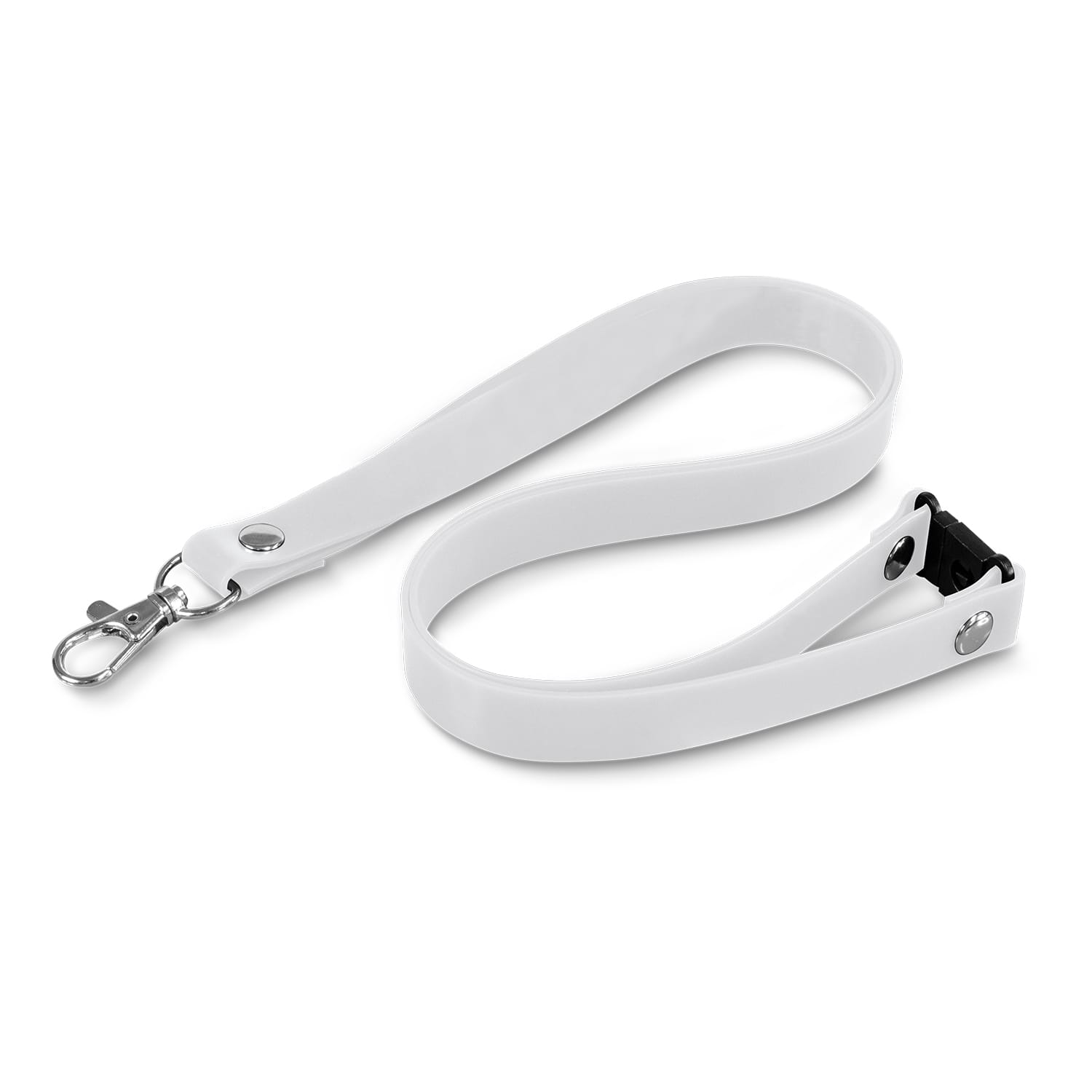 Silicone Lanyard - 117053 Image White
