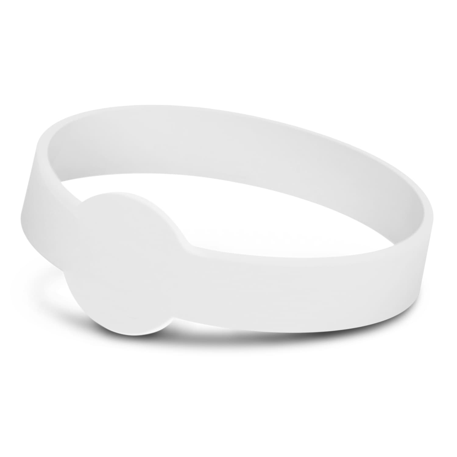 Xtra Silicone Wrist Band - Embossed - 117056 Image White