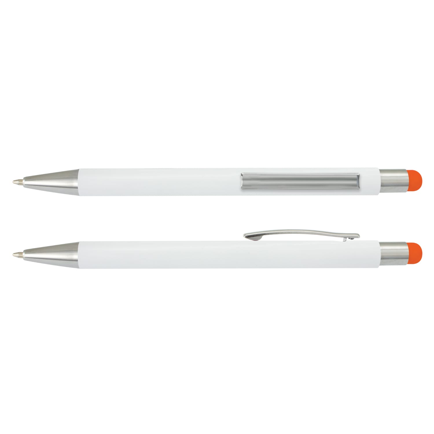 Lancer Stylus Pen - White Barrel - 117120 Image Orange