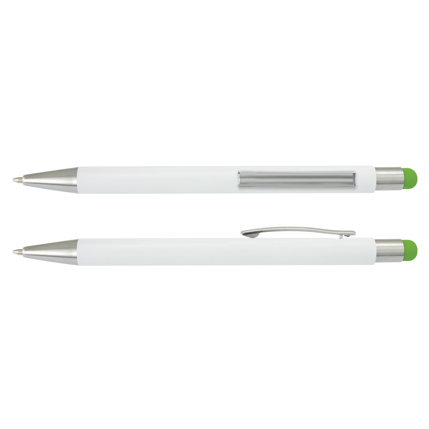 Lancer Stylus Pen - White Barrel - 117120 Image Bright Green