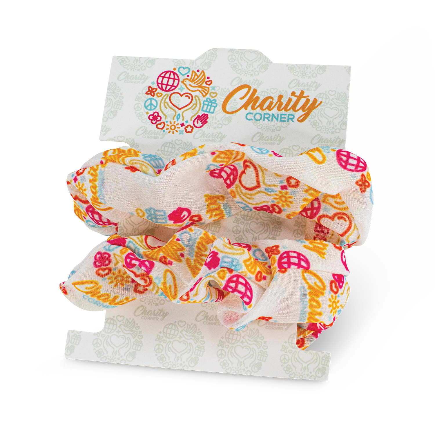 Hair Scrunchie - Set of 2 | Branded Hair Scrunchie | Printed Hair Scrunchie NZ | Trends Collection | Withers & Co