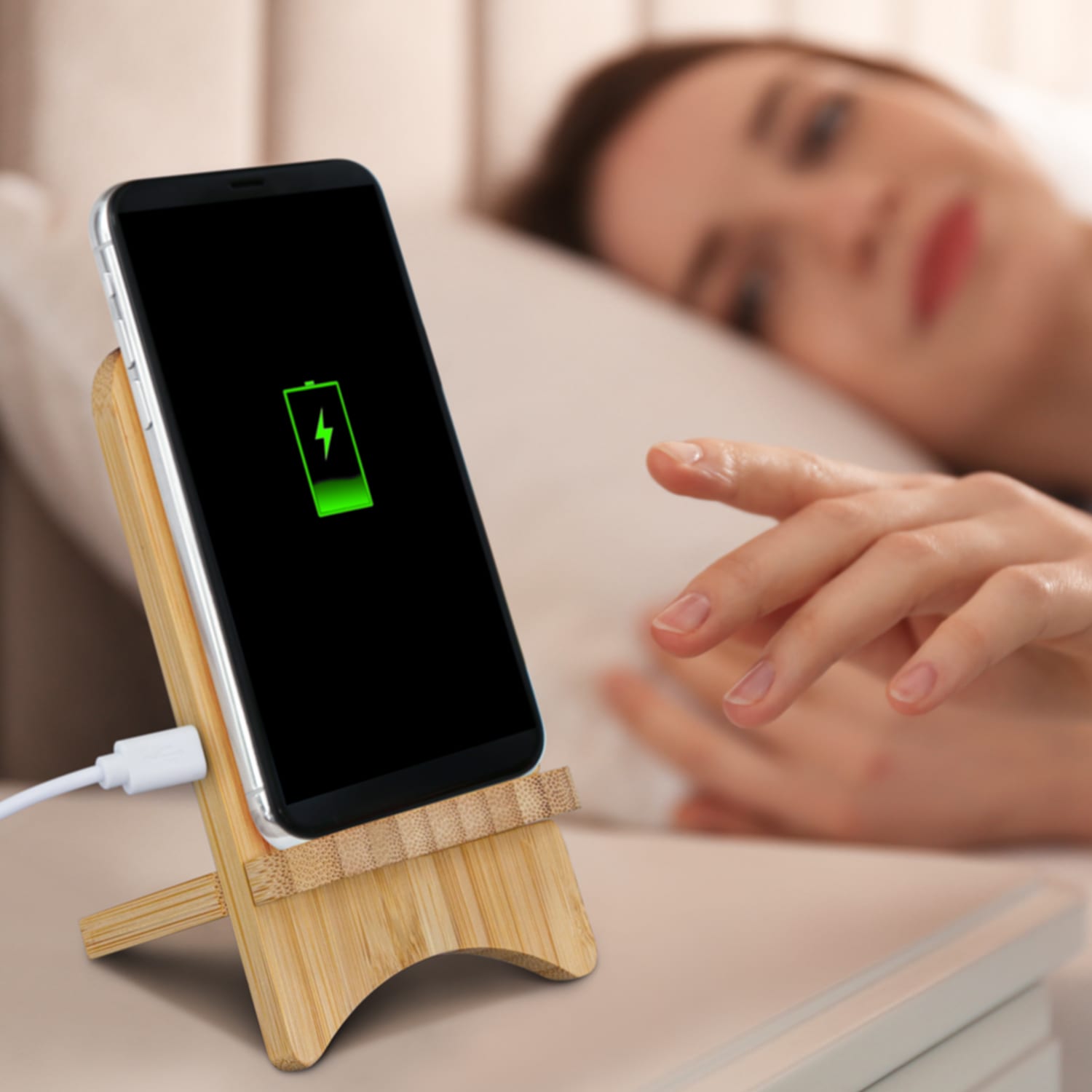 Bamboo Wireless Charging Stand - 118495 Image