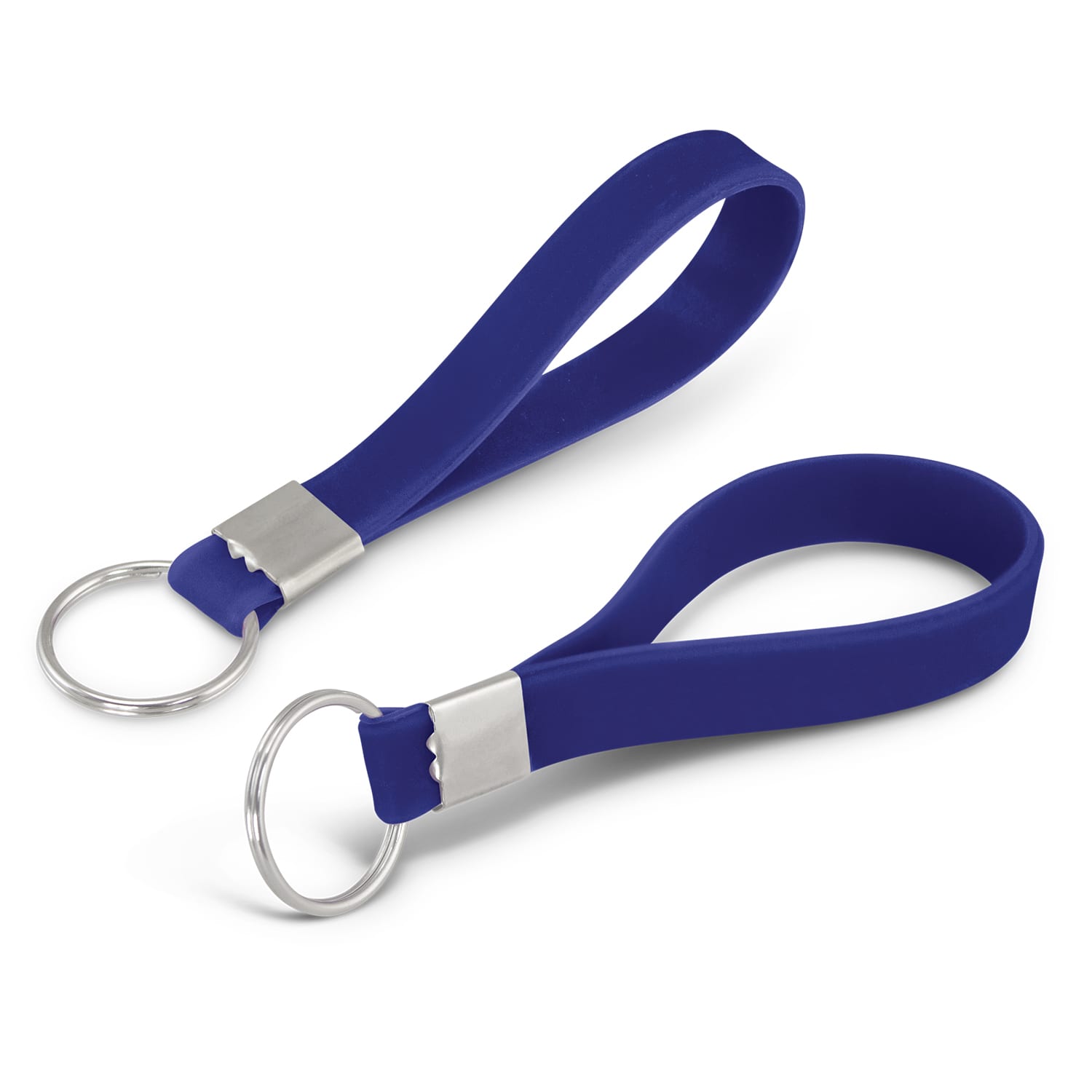 Silicone Key Ring - Debossed - 118671 Image Dark Blue